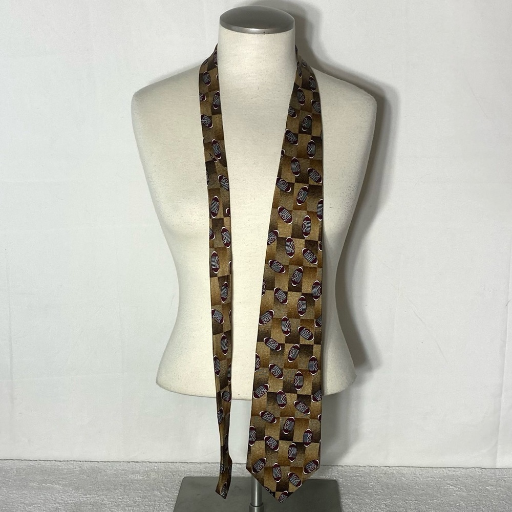 Vintage Moores Multi Shade Brown Silk Neck Tie